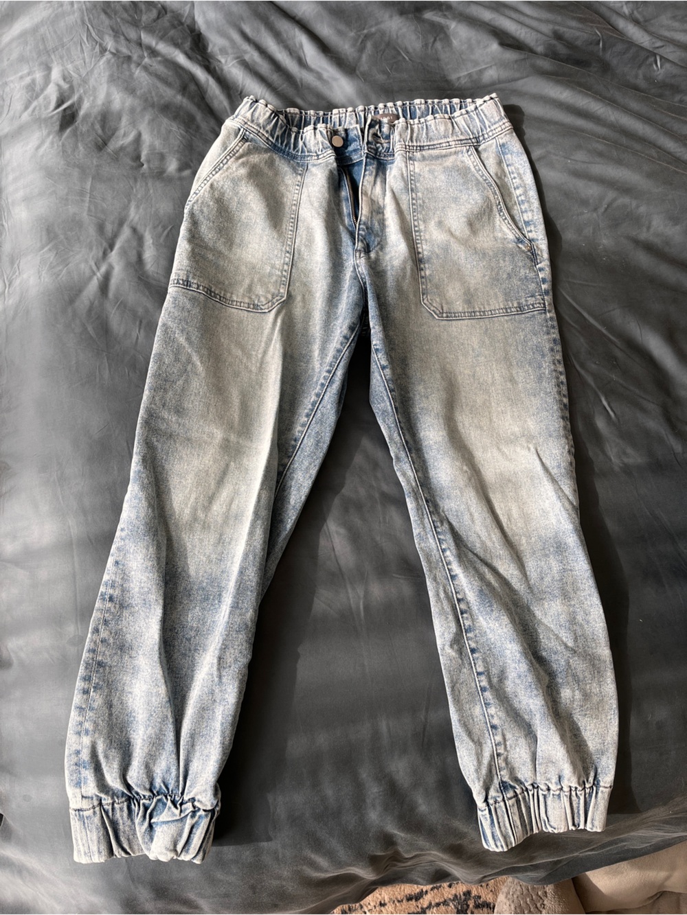DL1961 Light Indigo Elastic Waist Denim Pants